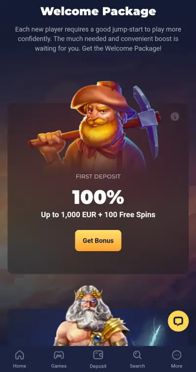 Joo Casino Welcome offer for mobile players